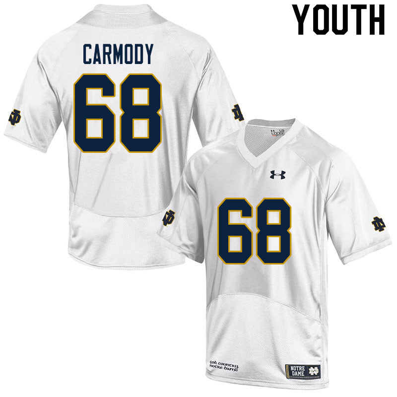 Youth #68 Michael Carmody Notre Dame Fighting Irish College Football Jerseys Sale-White
